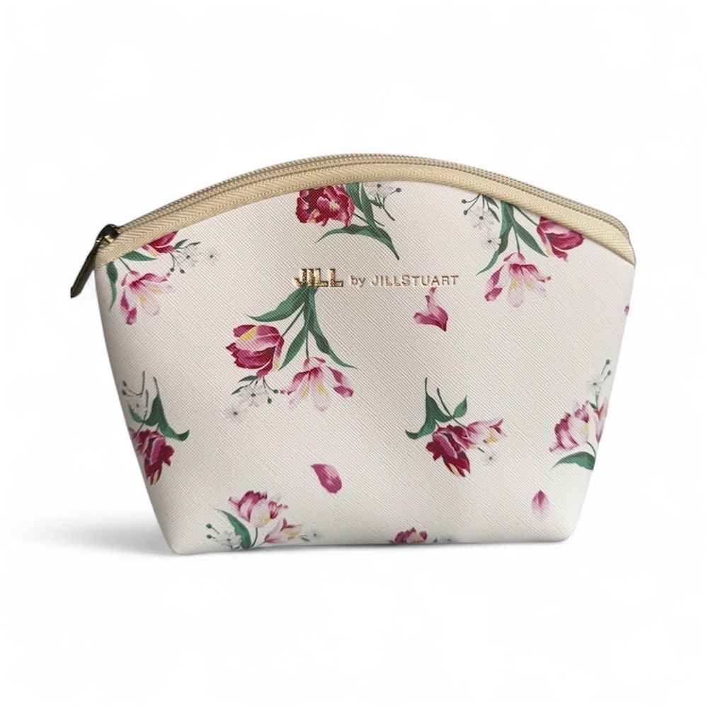 JILL By JillStuart Make Up Cosmetic Toiletry Zip Floral Bag Pouch 8x6x3